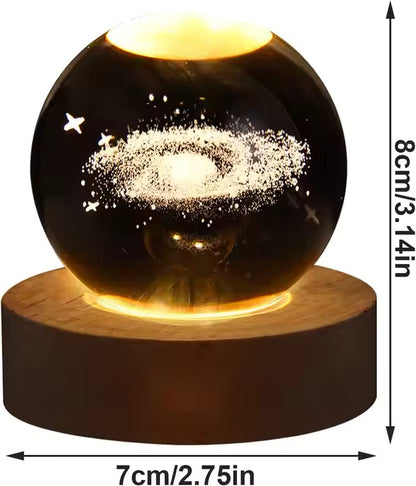 Boule de cristal galactique night light