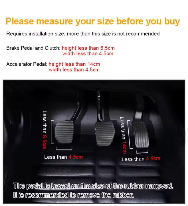 Tapis de pédales anti-dérapant