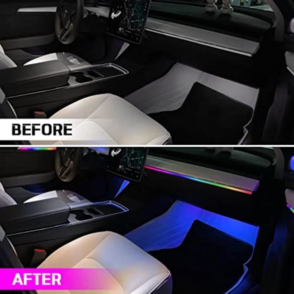 Bandes LED intérieur auto multicolores
